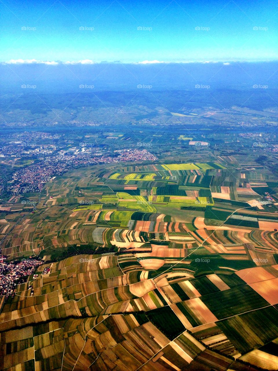 This is actually a view of Germany from my flight home. I had been in England and missed my flight home so the next available flight made a connection through Germany which gave me the opportunity to snap this awesome photo. 
