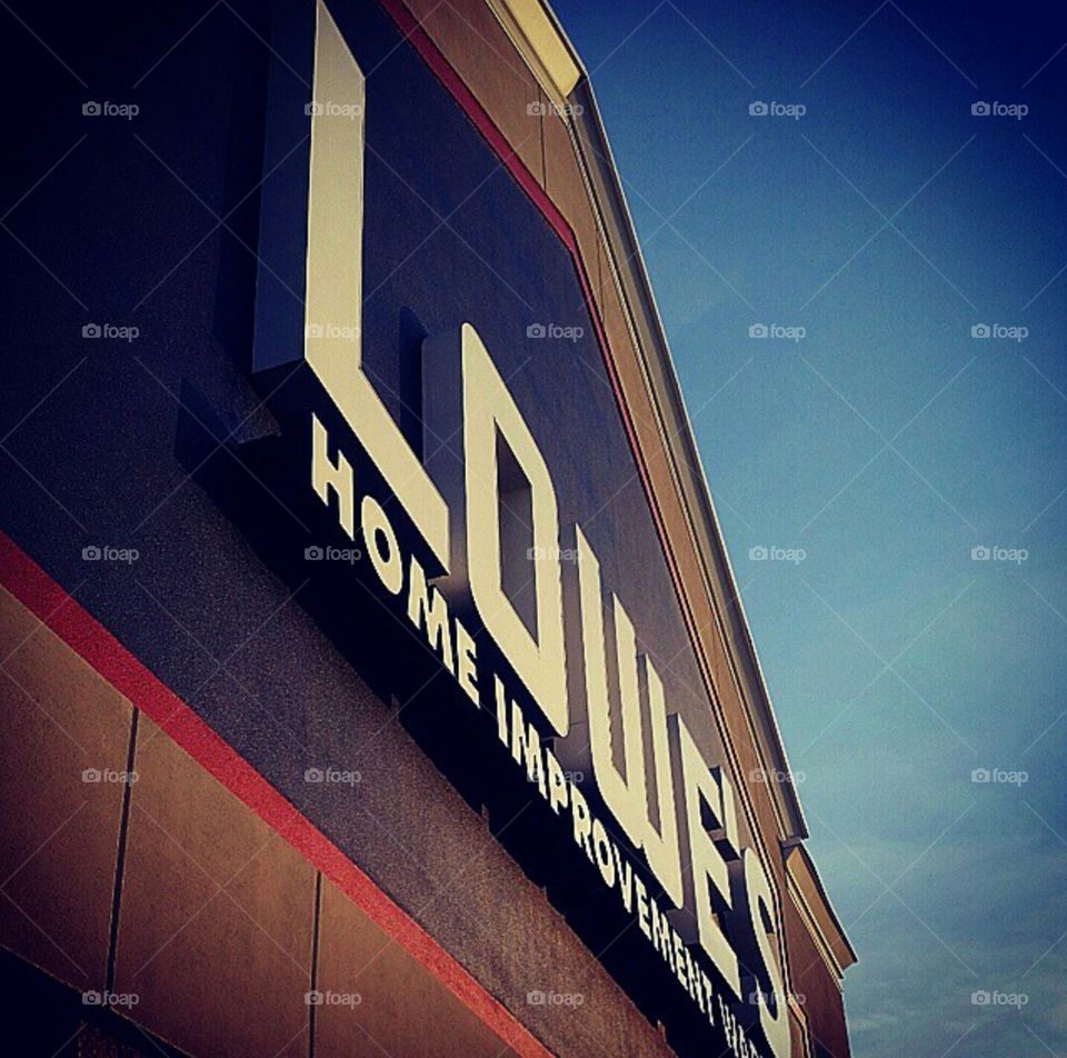 Lowe's. Lowe's store front sign