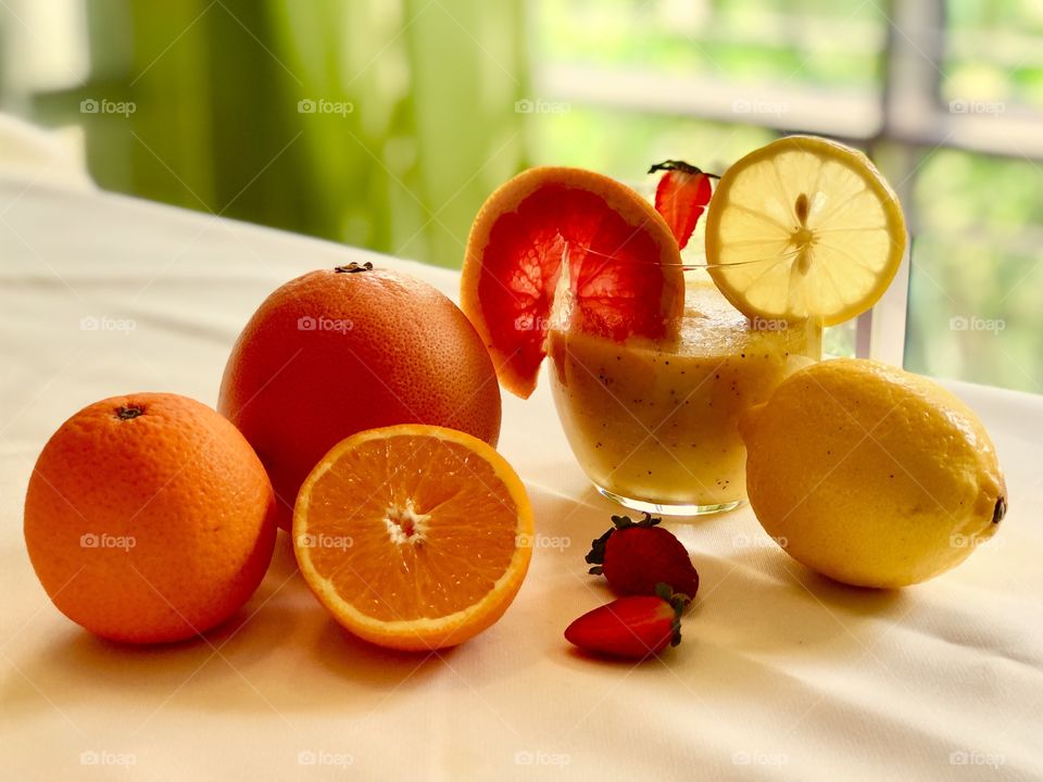Fruit juice & cut outs 