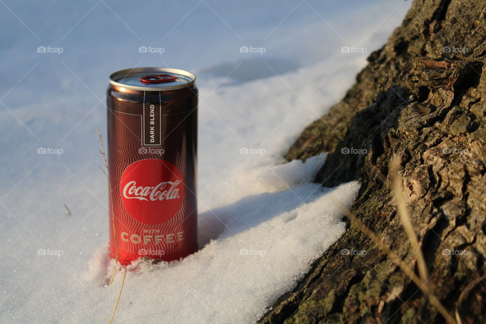 coke with coffee - extra cold extra caffeine to quench your thirst and help you up on this winter season