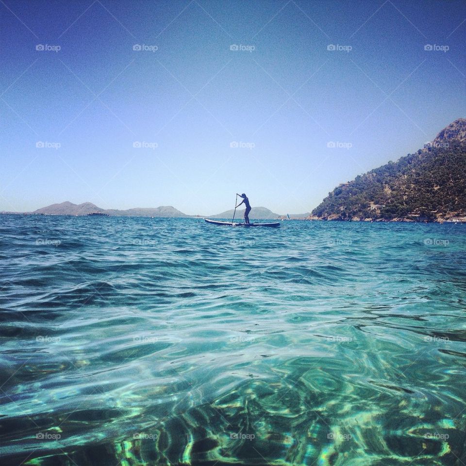 SUPing along the coast of Formentor