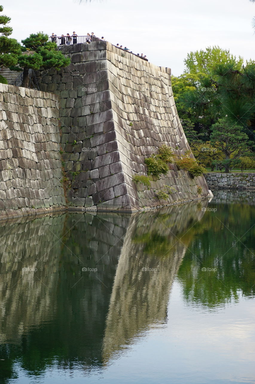 Castle Nijo moat and castle wall