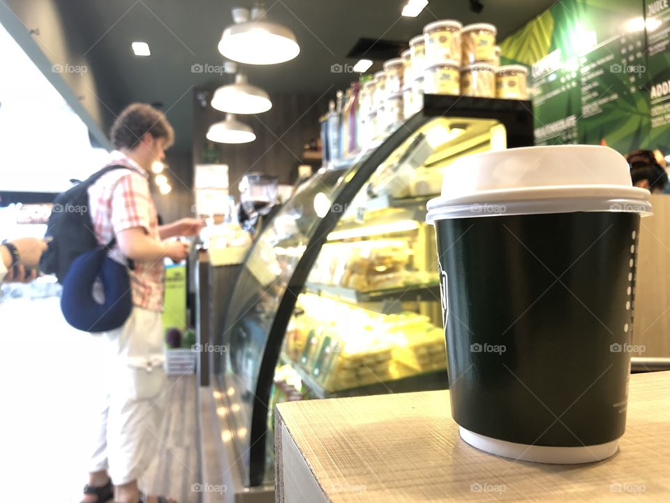 coffee corner at airport