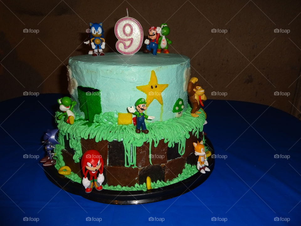 Mario cart cake