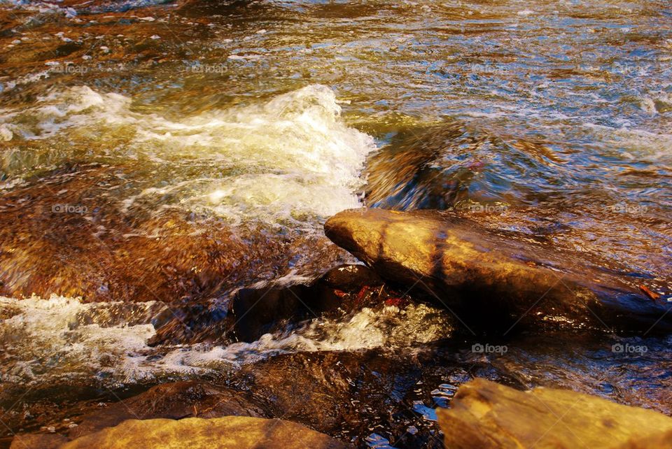 Rocks River and rushing water