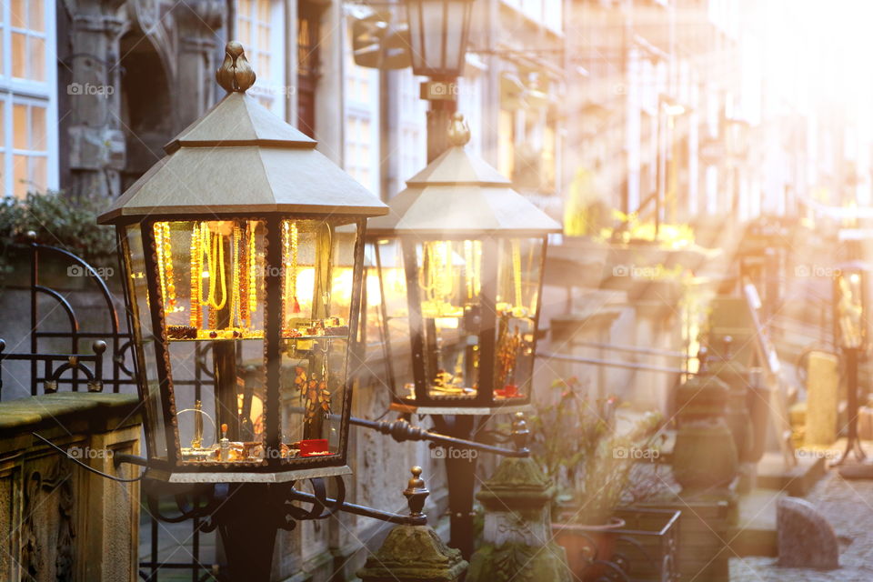 Mariacka street and amber workshops in Gdańsk Poland