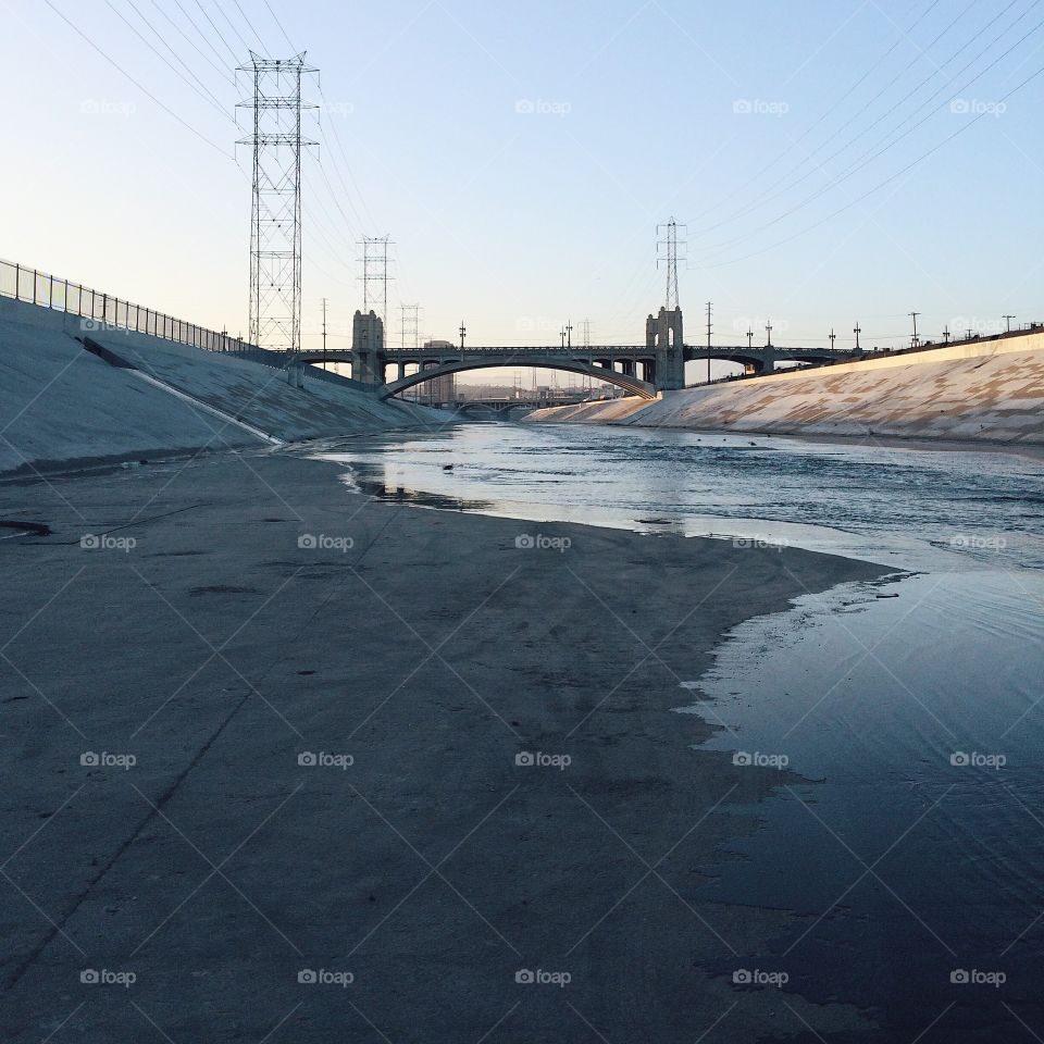 L.A. River running. 