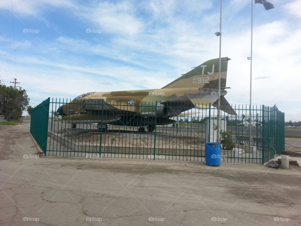 korean war fighter jet standing silent