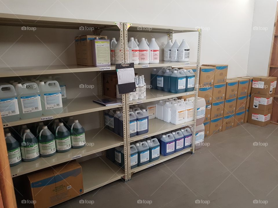 tidy chemical  storage stock