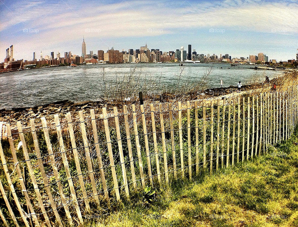 fence park river skyline by bllubbor