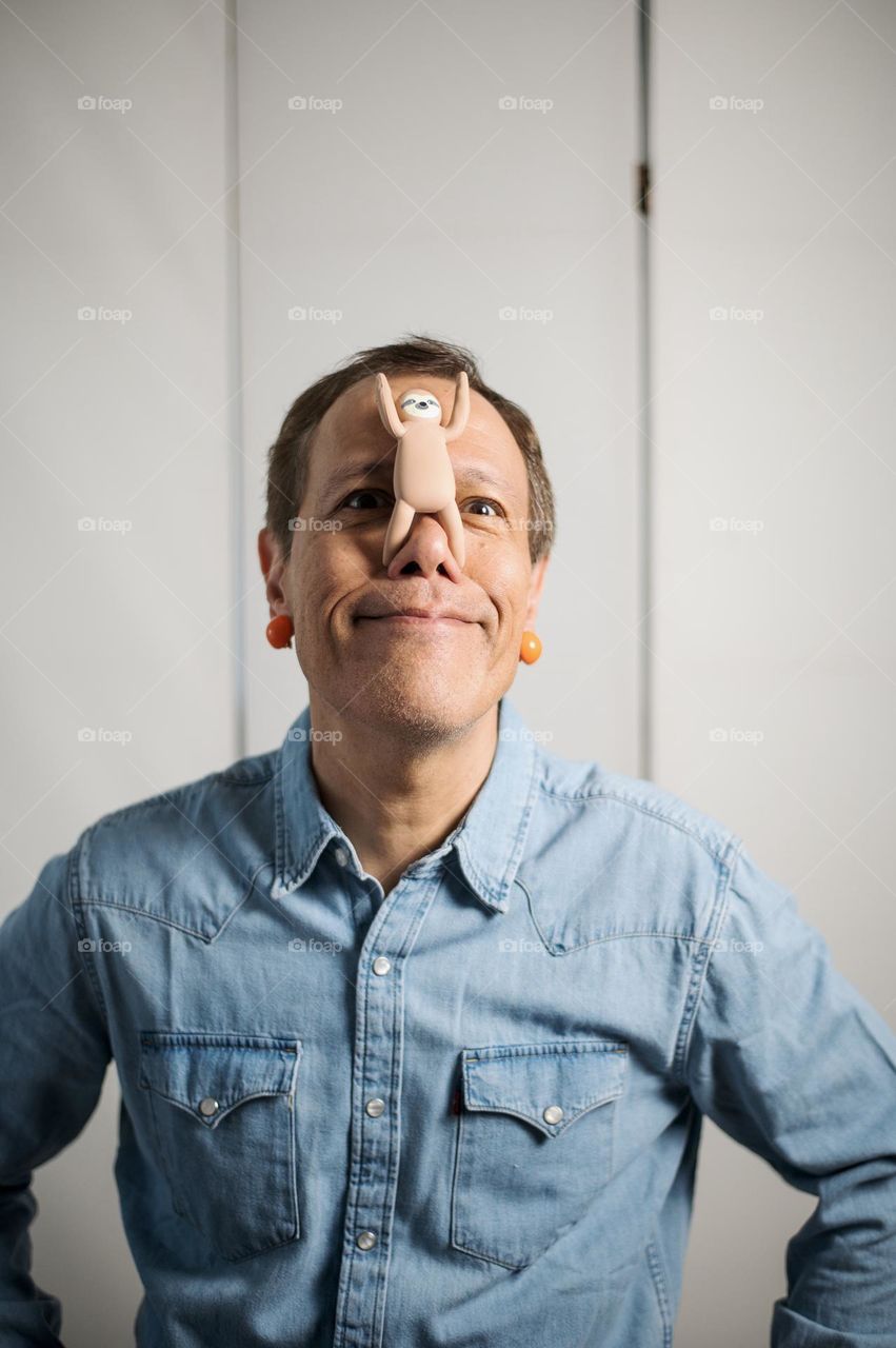 Portrait of a silly man 