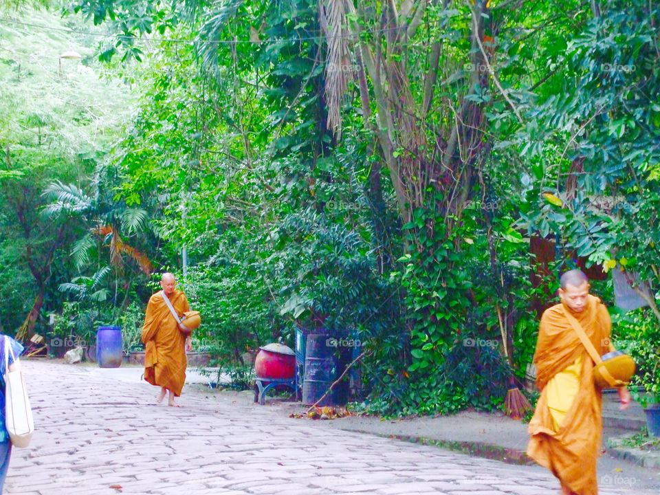 Walking monks