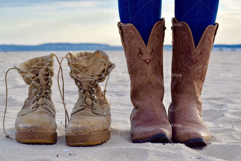 His and hers boots