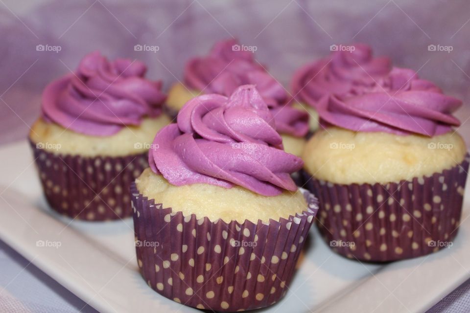 Homemade Vanilla Cupcakes with Buttercream Icing