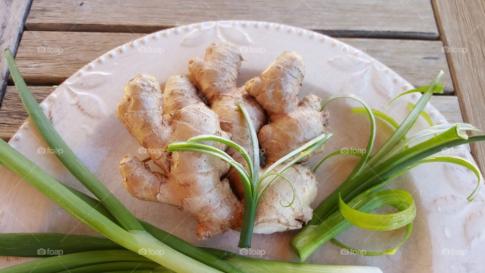 Ginger Root with green onions