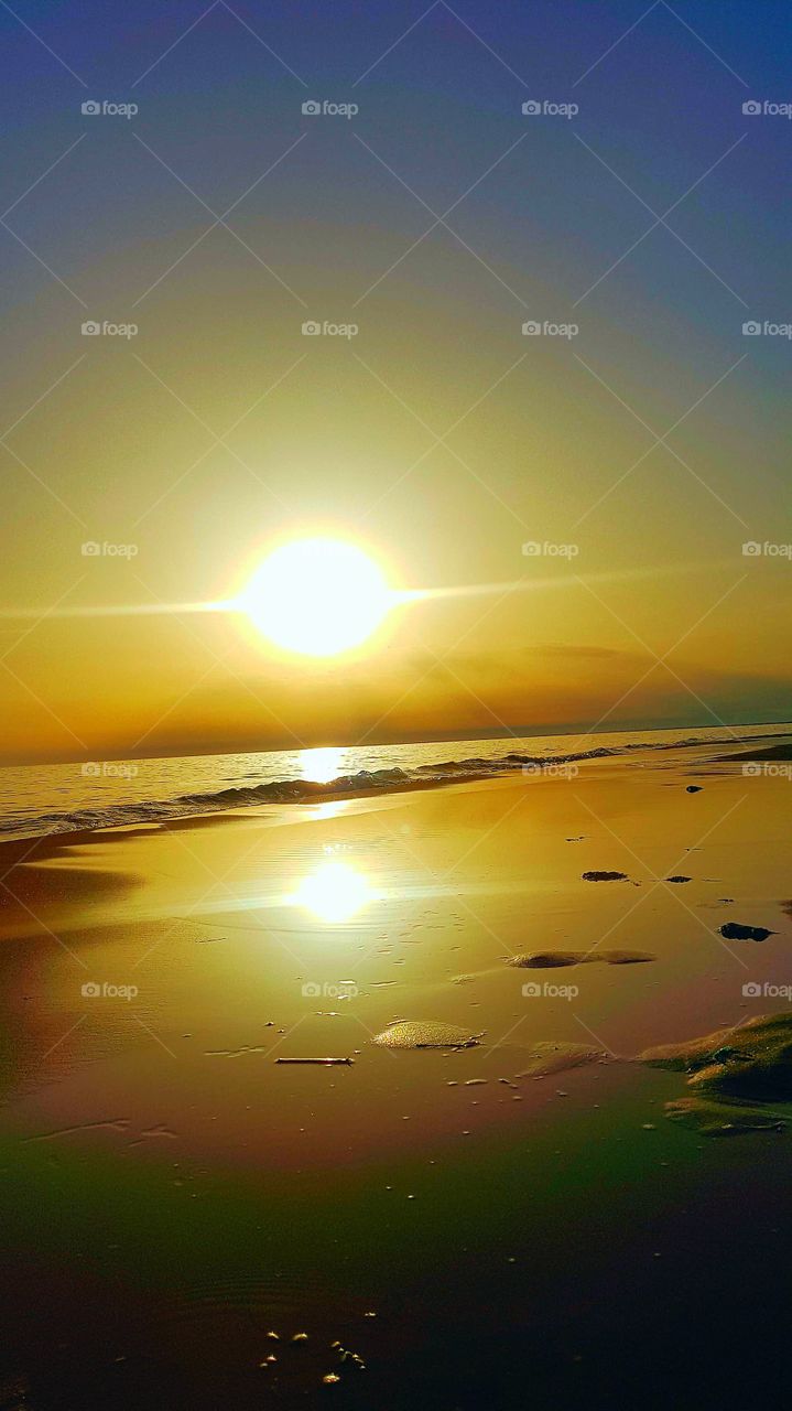 Sunset, Sun, Dawn, Beach, Landscape