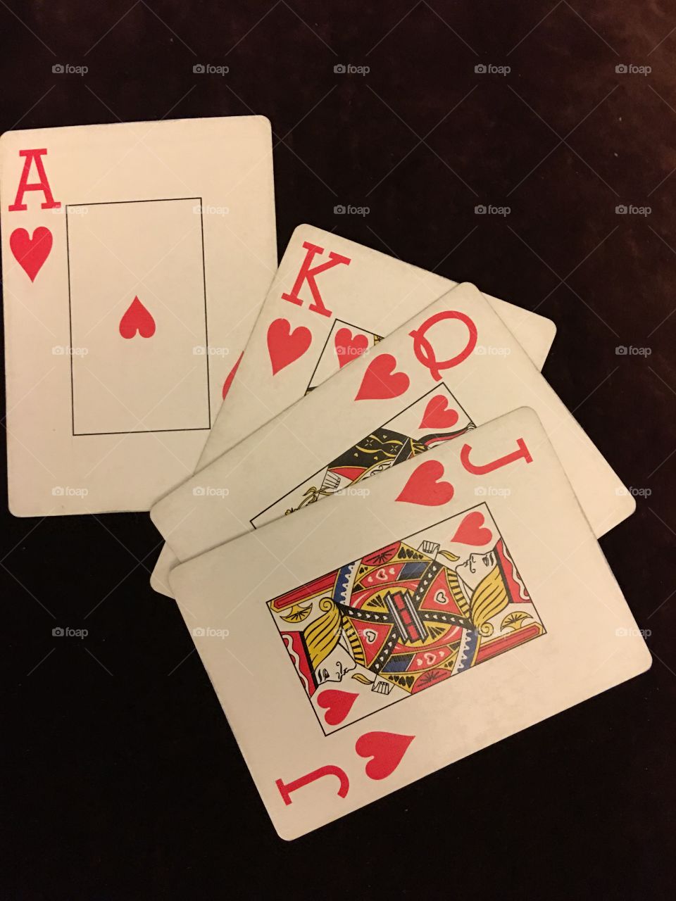 Ace through jack of hearts 