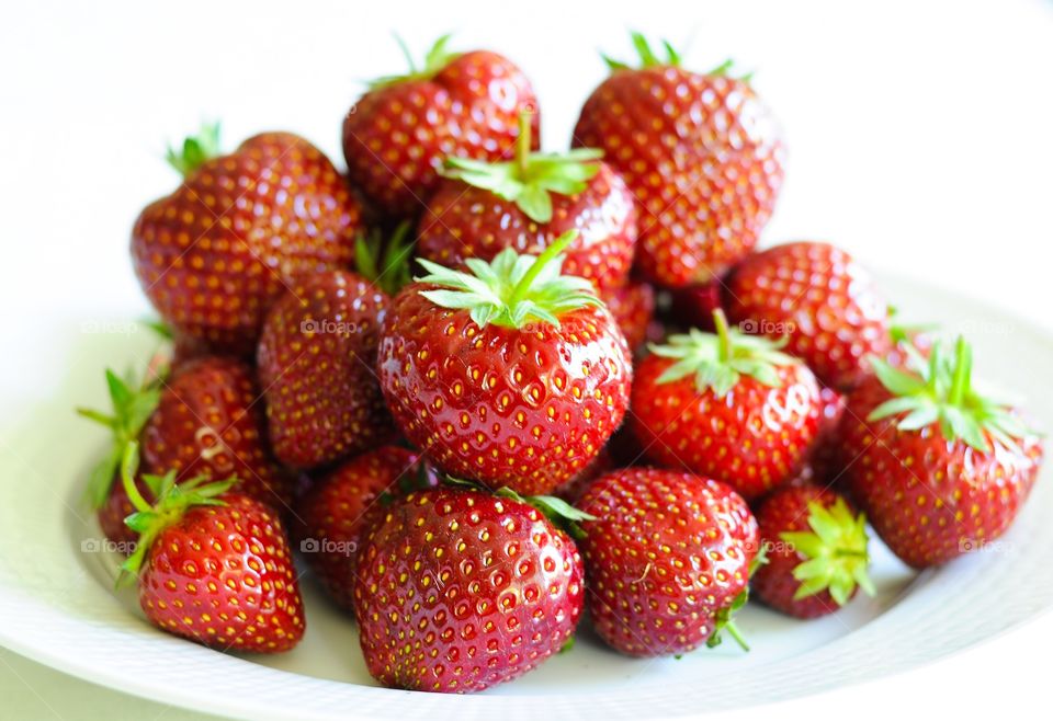 Strawberries in the plate
