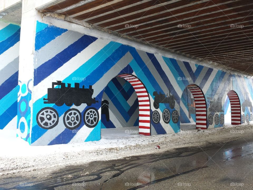 painted underpass