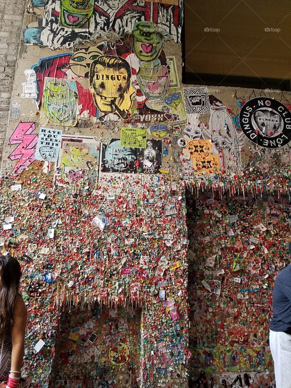 Gum wall at Post Alley in WA.