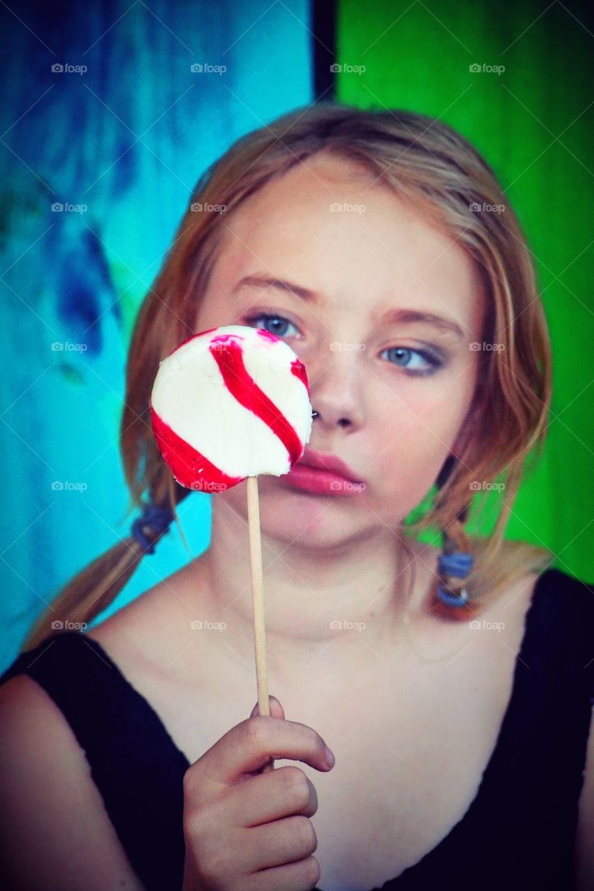 Lollipop and a girl