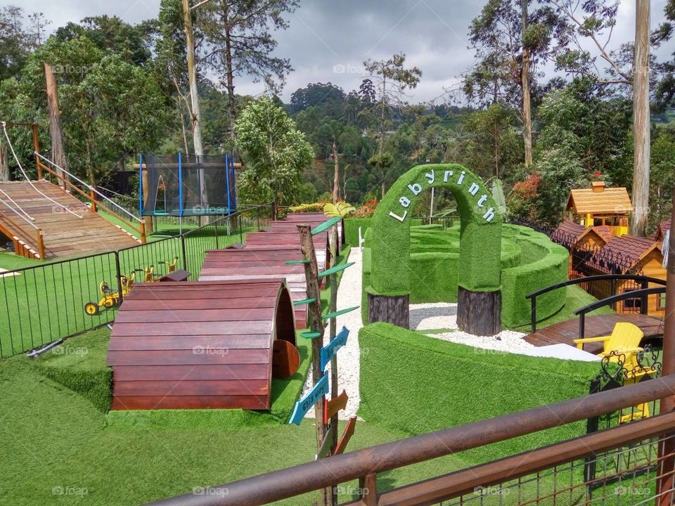 Playground in bamboo hamlet Bandung (Labyrinth)