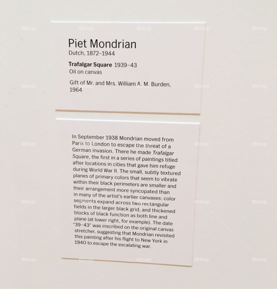 Piet Mondrian - MoMA - Manhattan - New York City 