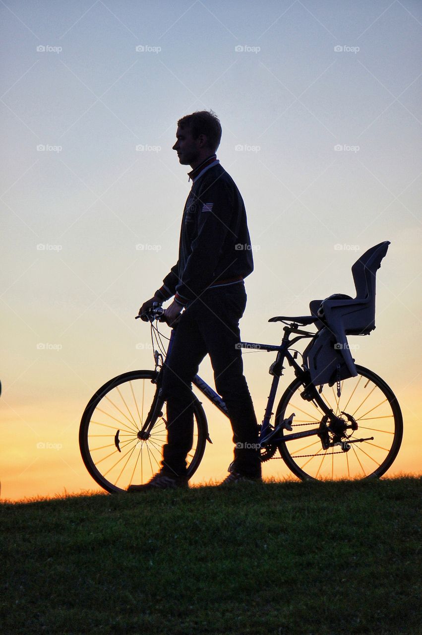 Man with bike