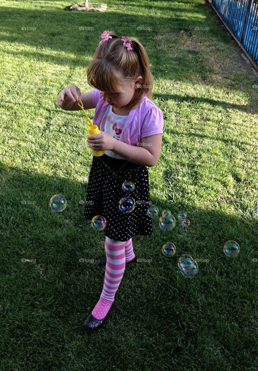 Blowing bubbles 