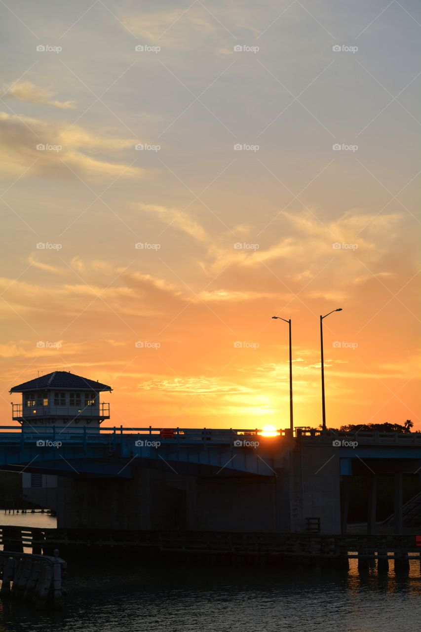 sunrise over Indian Rocks Causeway in Indian Rocks Beach, Florida