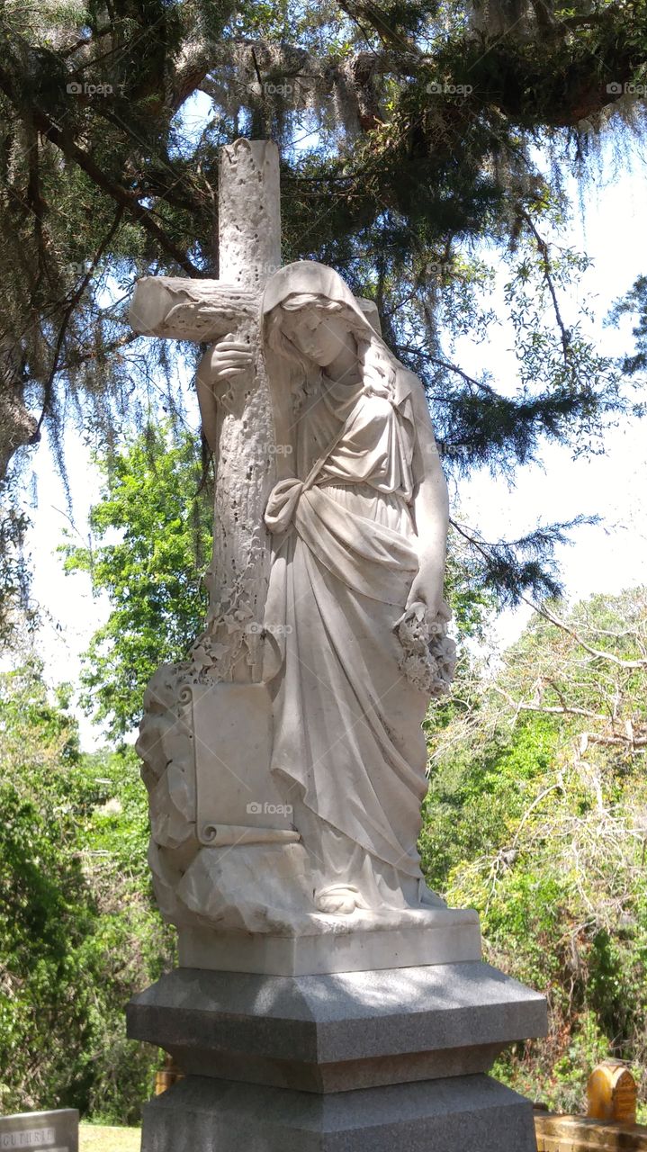 Cemetery statue
