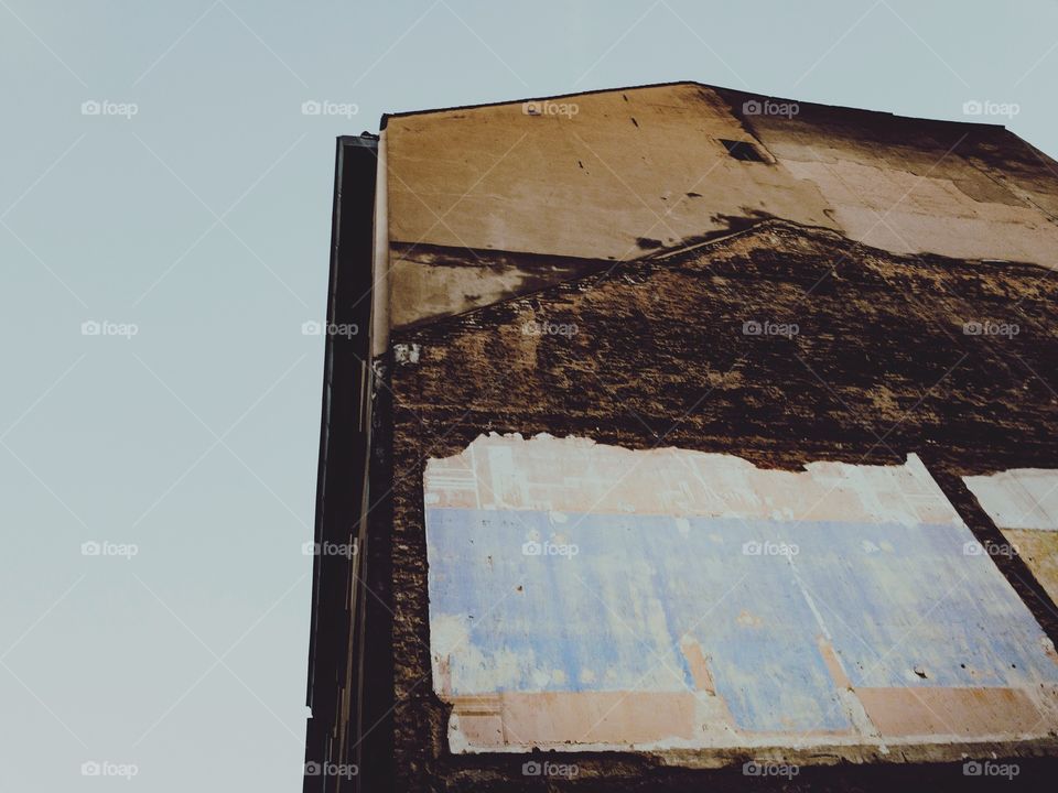 empty retro advertising display 