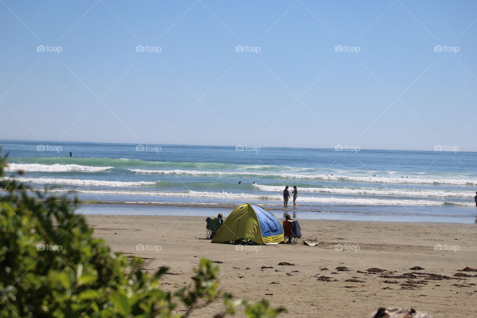 Little tent on the beach 