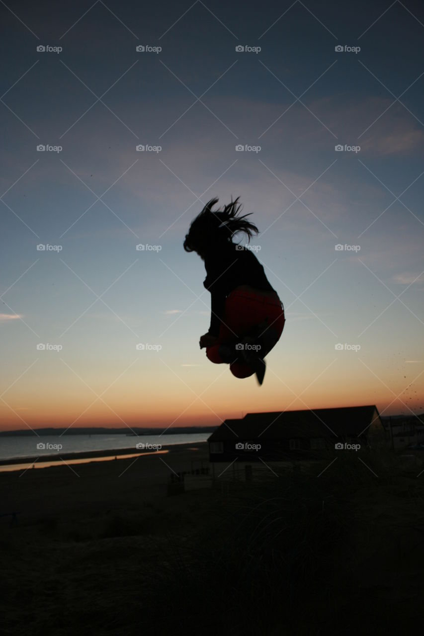 Sunset, Backlit, Beach, Dusk, Evening