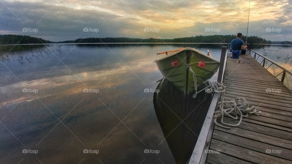 Night fishing.