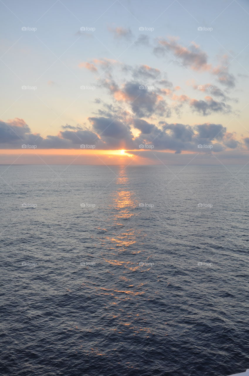 Sunset, Water, Ocean, Sun, Sea