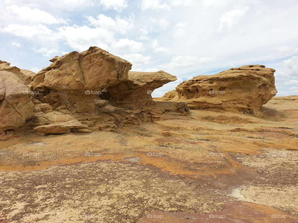 El Malpais Rock Formations. Hiking through the desert rock formations of El Malpais National Monument 