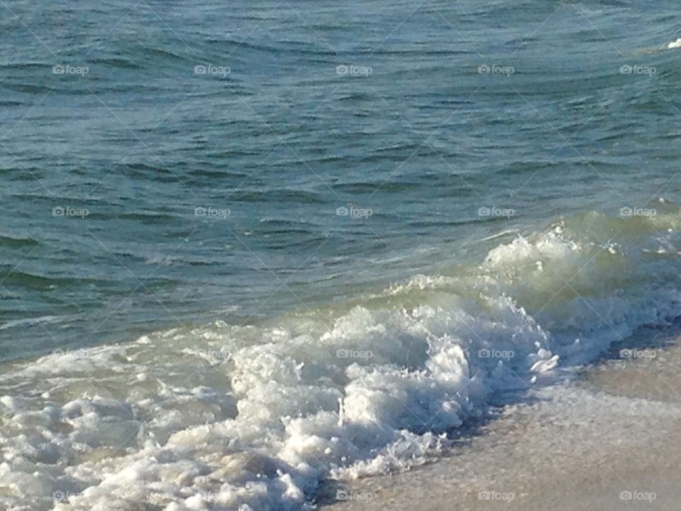 Waves beach ocean sand outside