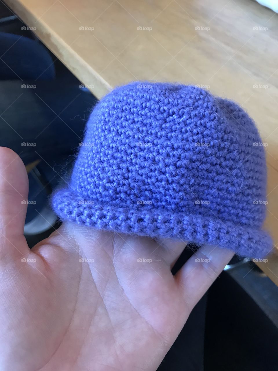 Crocheted baby hat