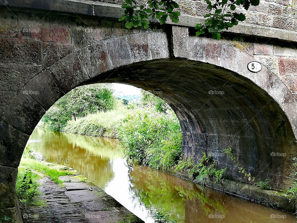 Under the bridge, Macclesfield canal, Cheshire UK