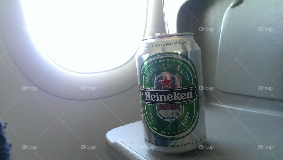 fly with my friend Heineken