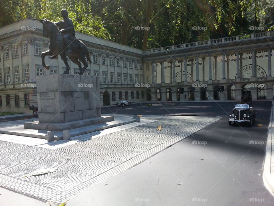 model of demolished city