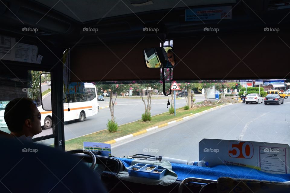 Inside bus