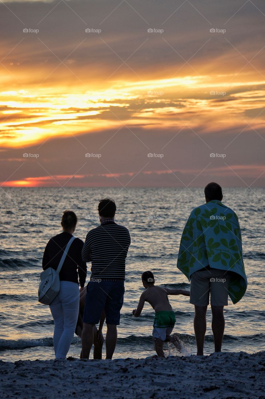 Sunset swim 