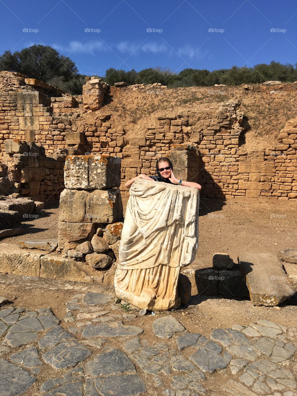 Posing to be a statue