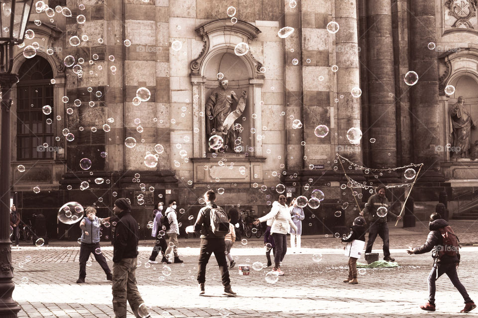 dancing on the street