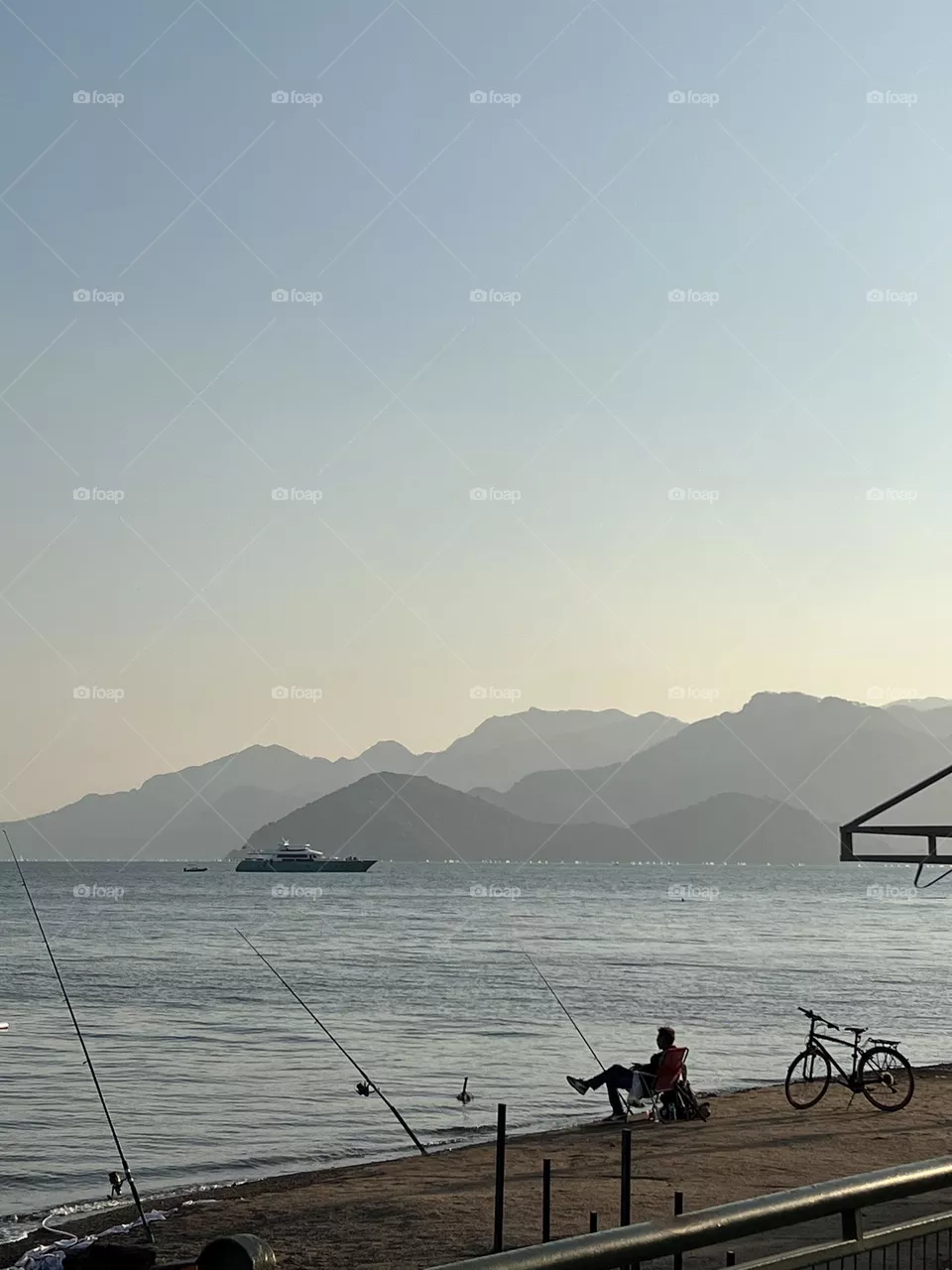Fisherman on the beach of Marmaris 