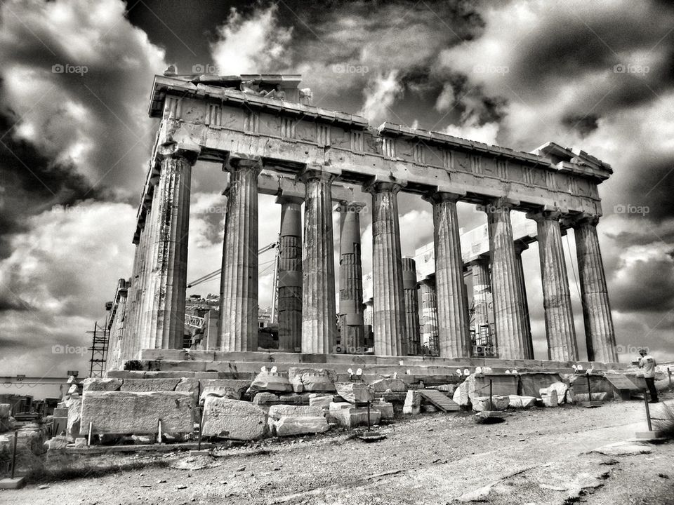 View of parthenon in Athens