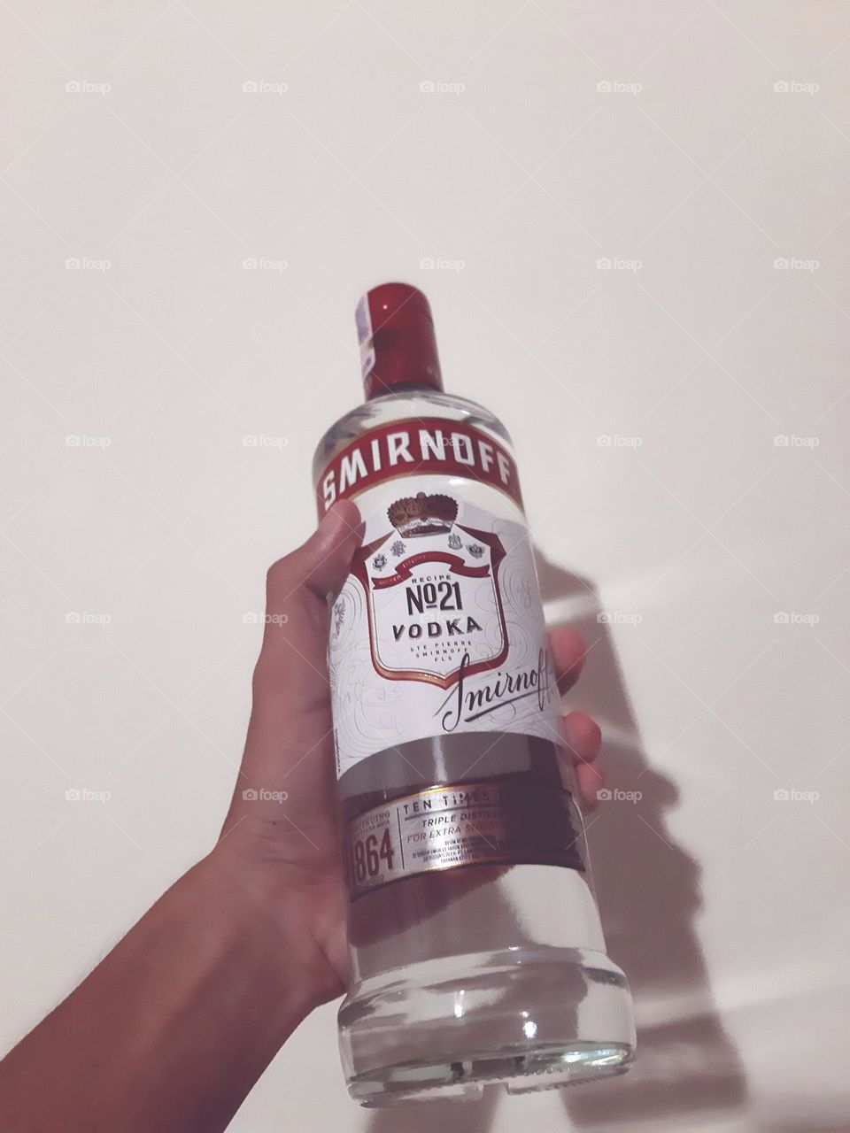 a bottle of smirnoff