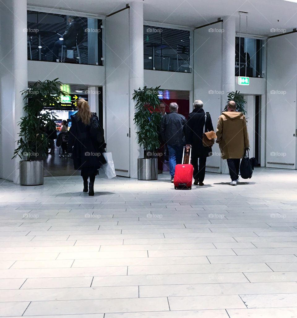 Travelers at the airport